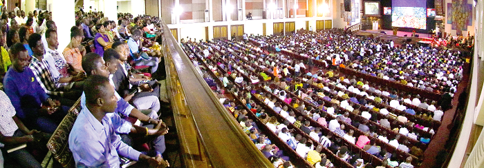  A section of the congregation at ICGC Christ Temple